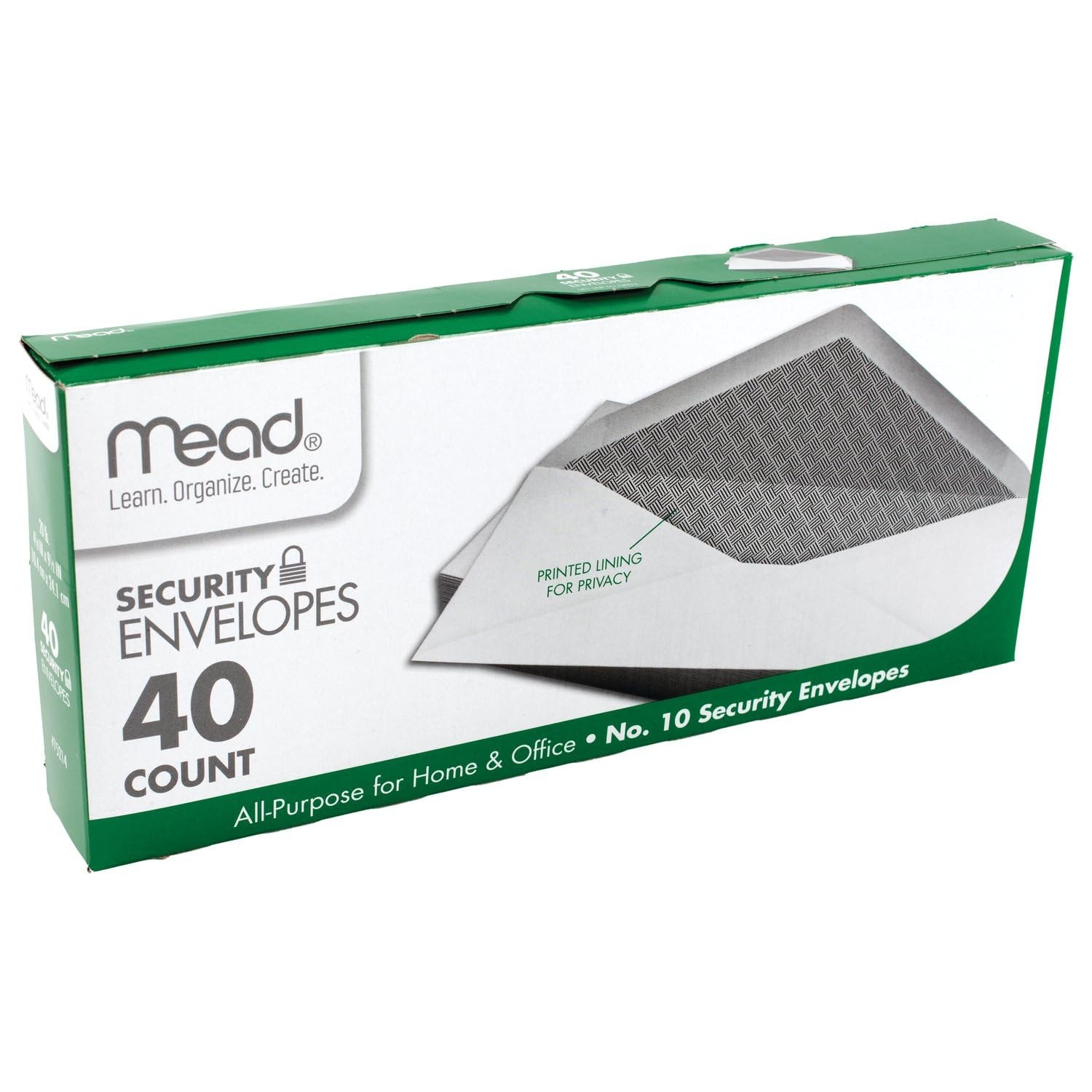 Mead 10 Security Envelopes, 40 Count (75214) , White