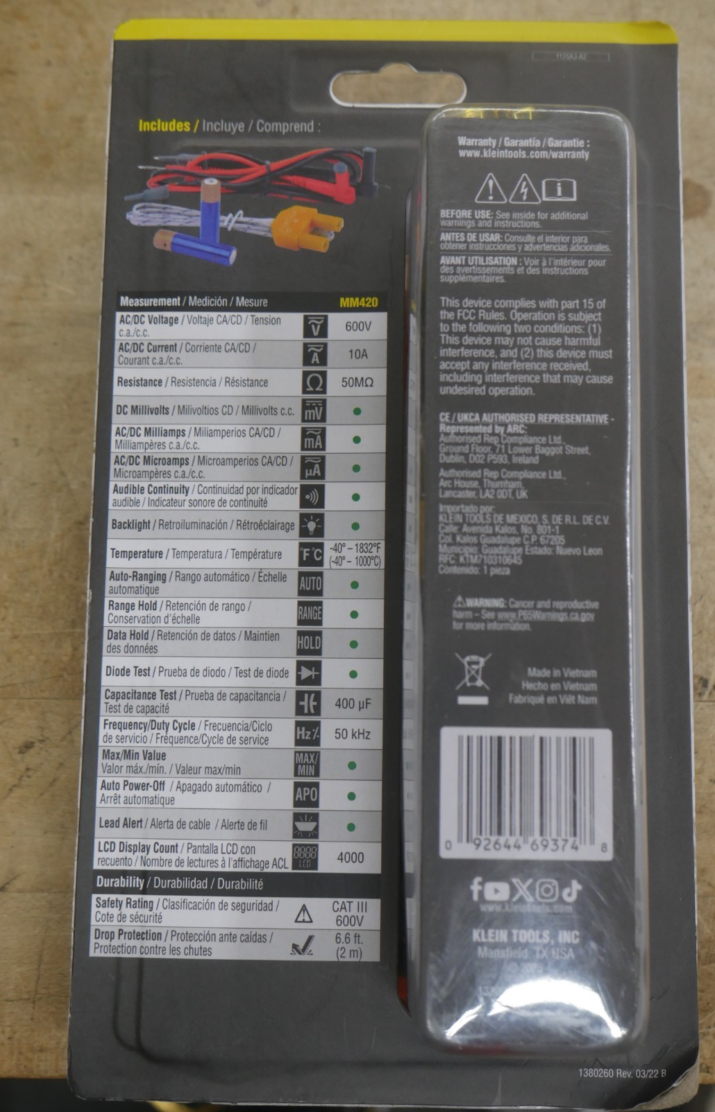 Klein Tools MM420 Digital Multimeter NEW