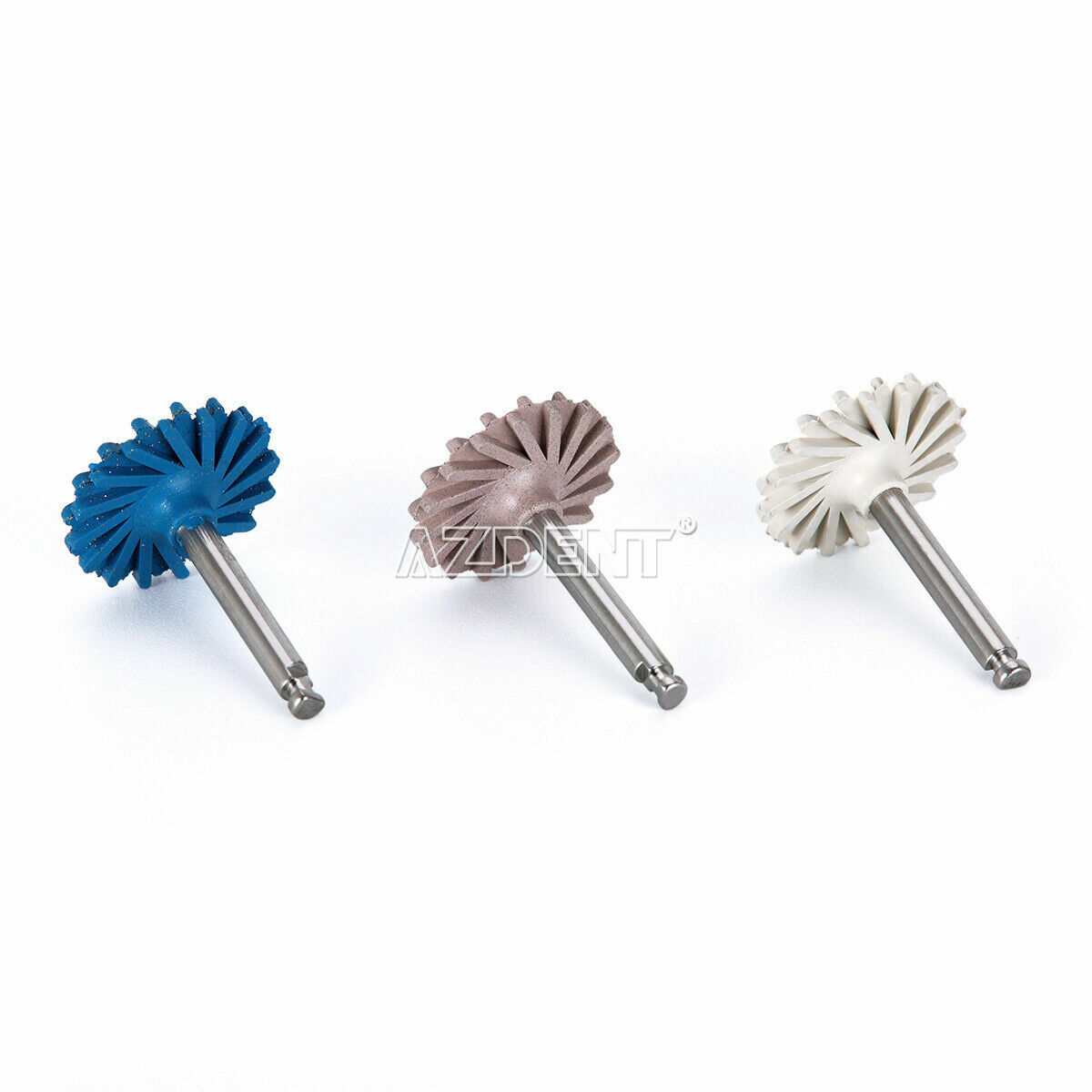 Cepillos profilácticos de rueda con sistema diamante para pulido caucho dental