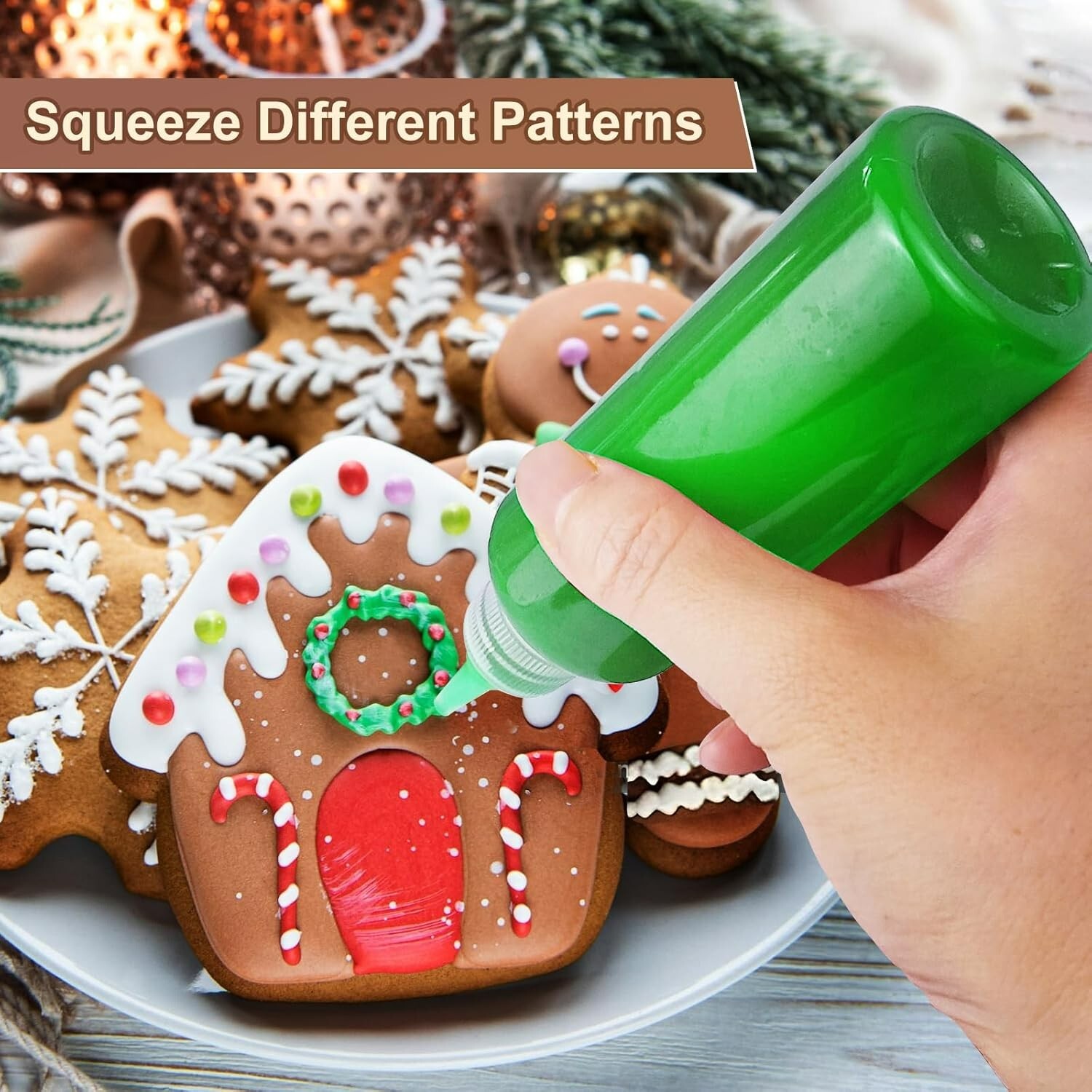 10Pcs Squeezy Condiment Bottles 100ml Plastic Squeezy Sauce Bottles with Nozzles