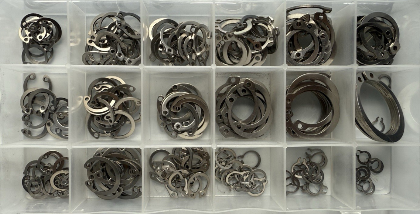 Goliath Industrial 225pc Stainless Steel Snap Ring Assortment ~ SSSR225