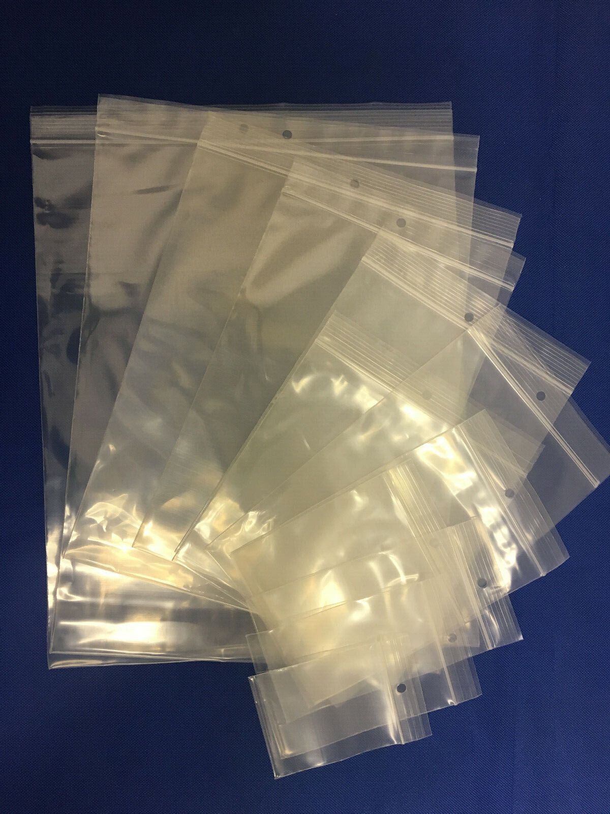 3×4 to 12×15 Clear Hang Hole ZipLock Reclosable Poly Jewelry Bags 4MIL Seal Top