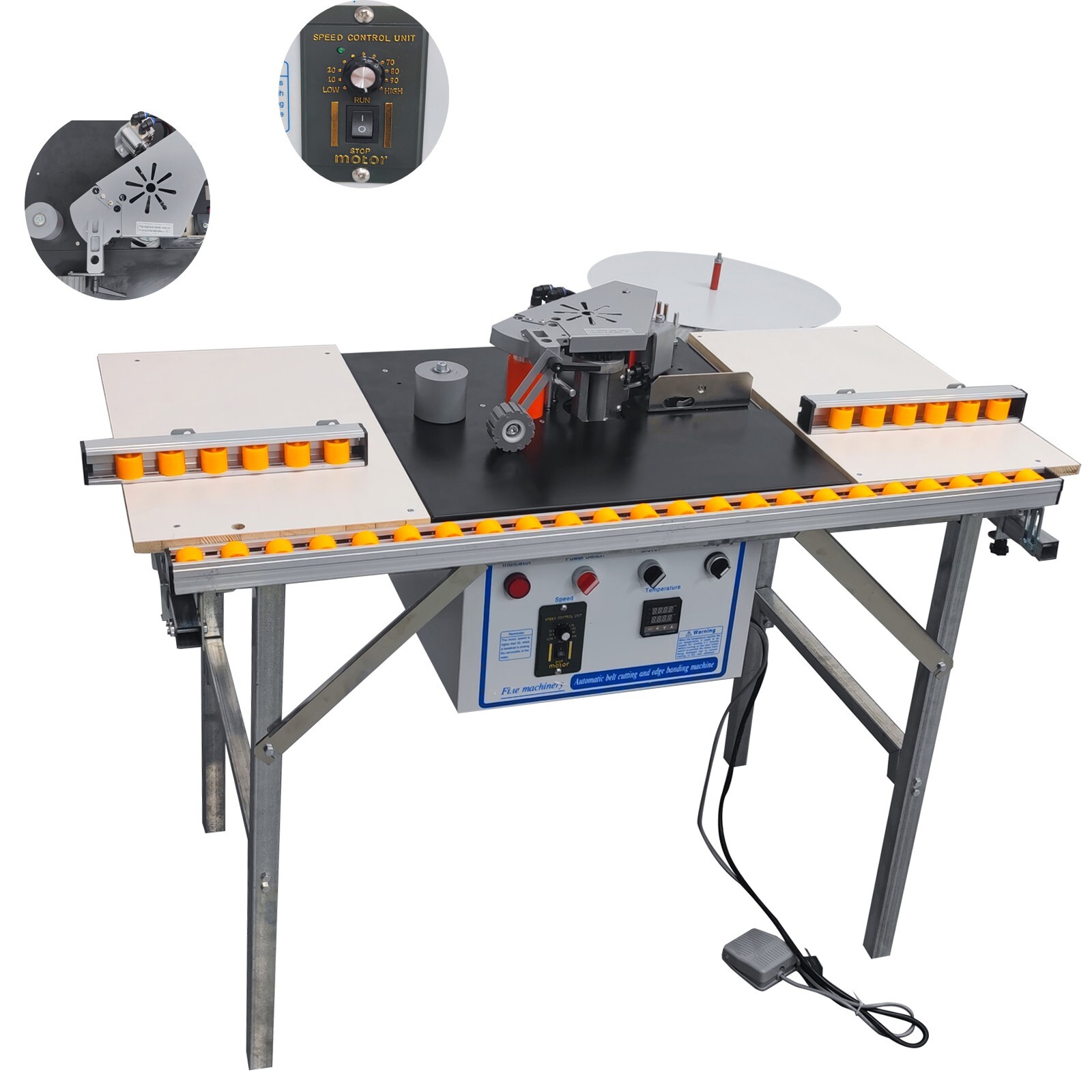 Auto Edge Banding Machine Curve/Straight Line Edge Bander Dual-sided Gluing 110V