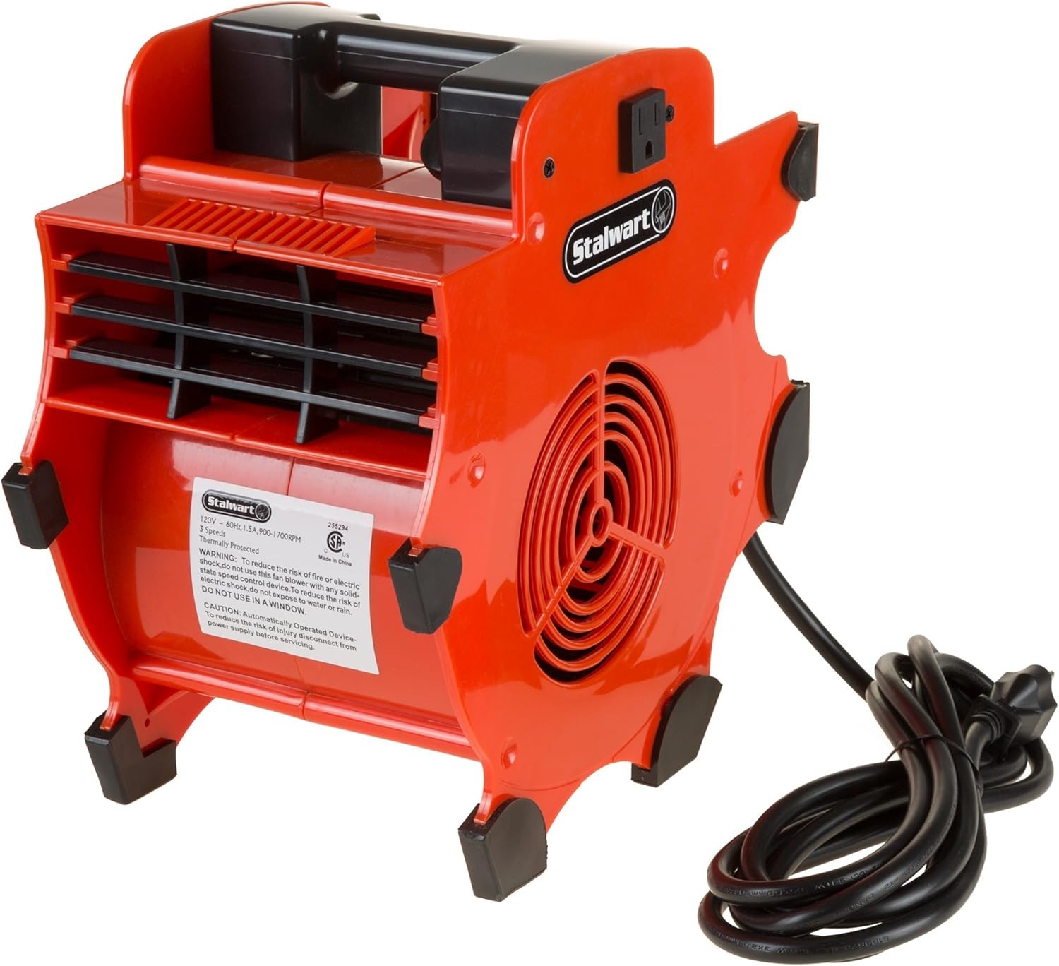 3-Speed 1600W Portable Carpet Dryer Blower Fan Red