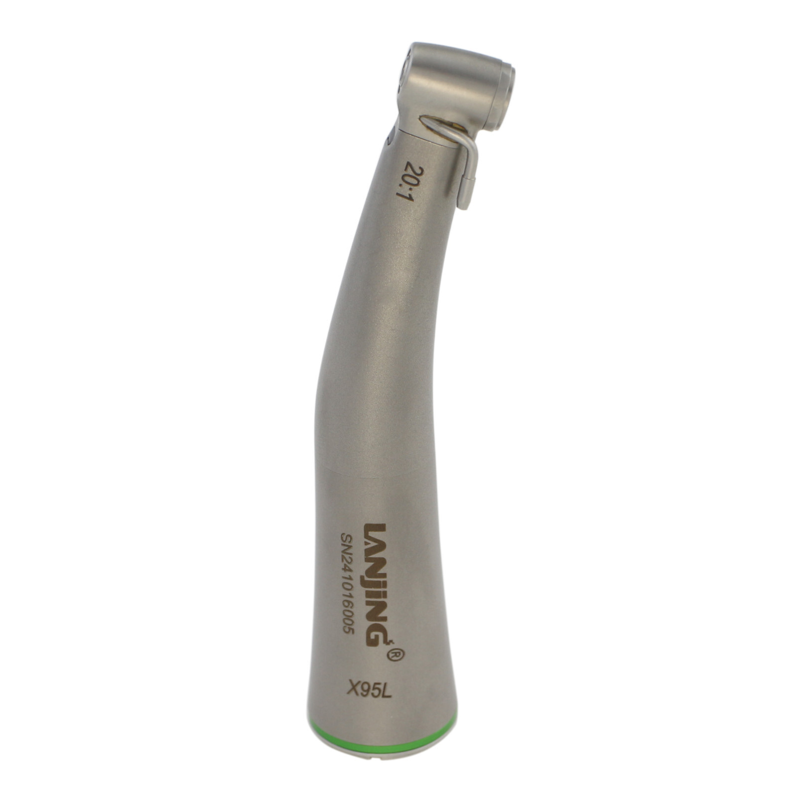 Dental 20:1 LowSpeed Handpiece LJ-201CAB Contra Angle MiniHead Fiber Optic 75Ncm