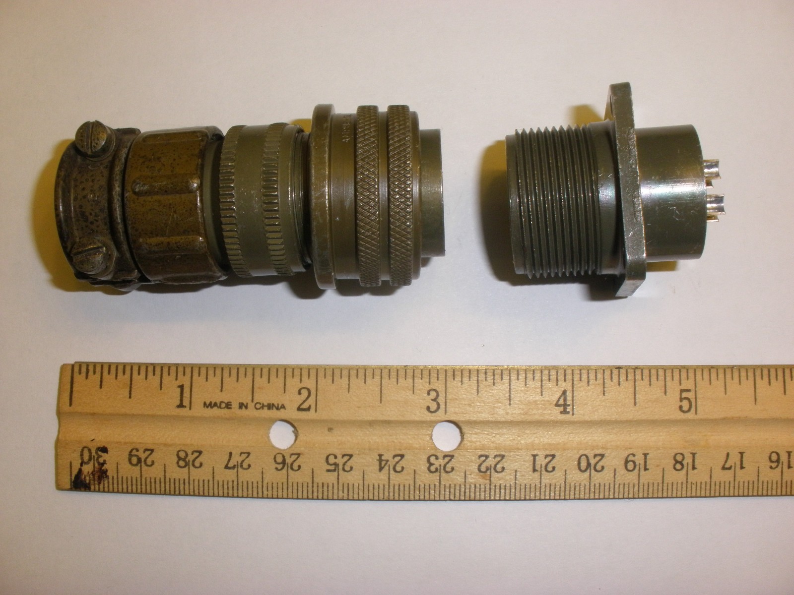 USED – MS3106A 18-10P (SR) and MS3102A 18-10S – 4 Pin Mating Pair