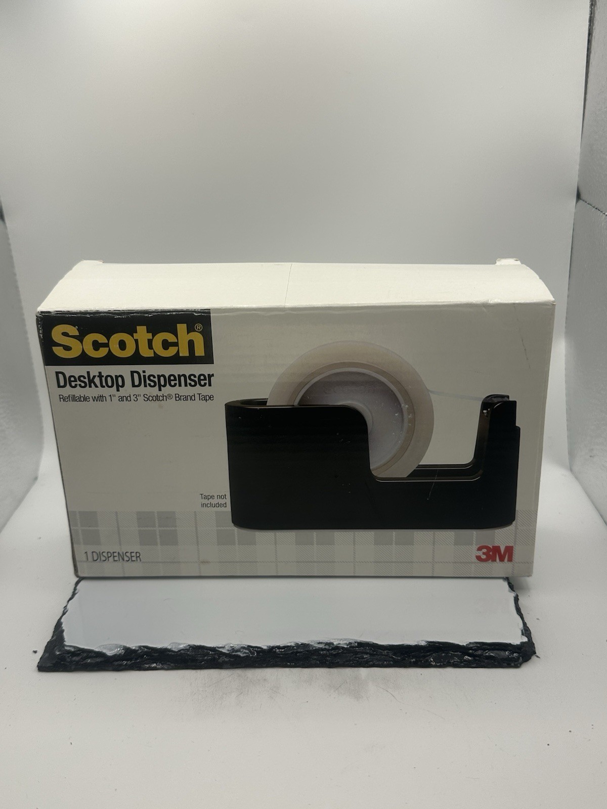 Scotch Desktop Tape Dispenser C-24 Weighted Black 1″ & 3″ Core w/ Tape