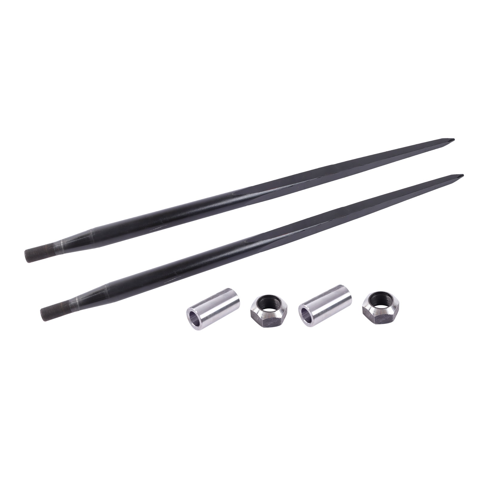 49″ Square Hay Spike Bale Spear Wide Tine Spike Skid Conus For Tractor 2PCS