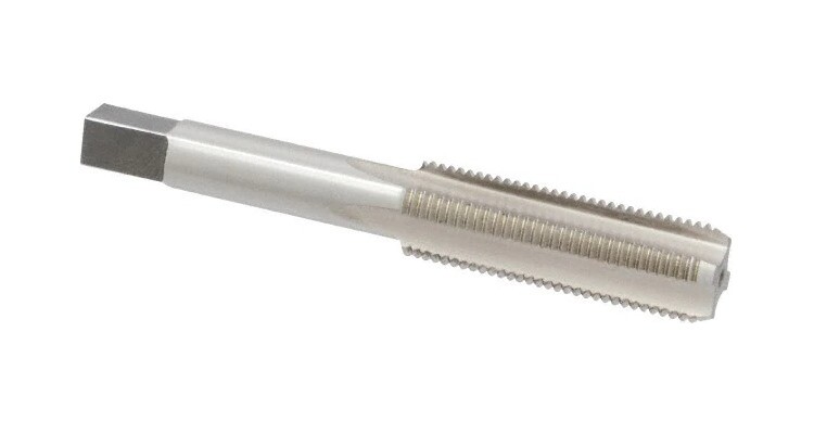 1/2-20 UNF Straight Flute Standard Hand Tap 3-3/4″ Overall Length HSS 4 Flutes