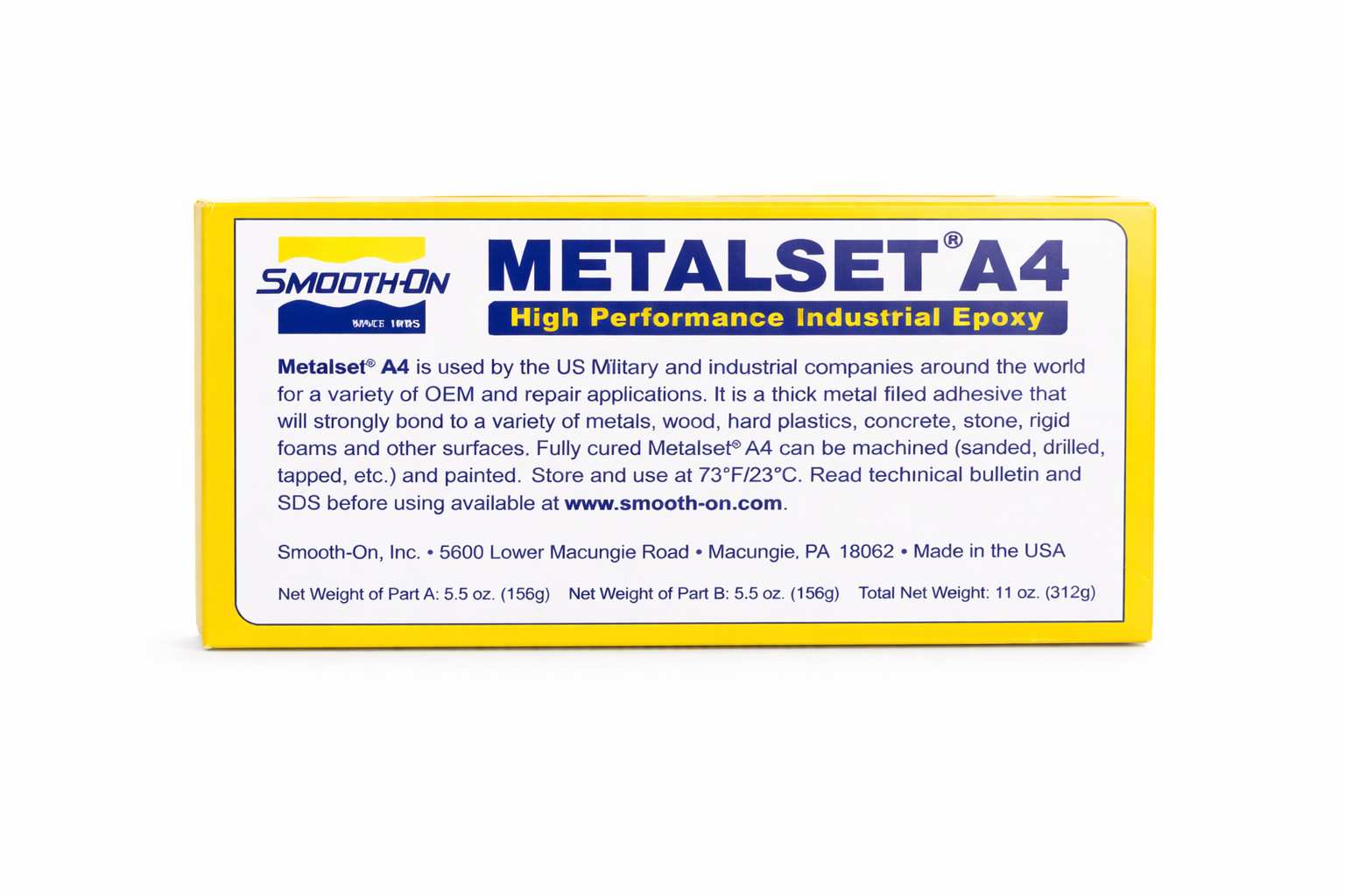Smooth-On METALSET A4 11 oz Kit (Part A & B) Industrial Epoxy