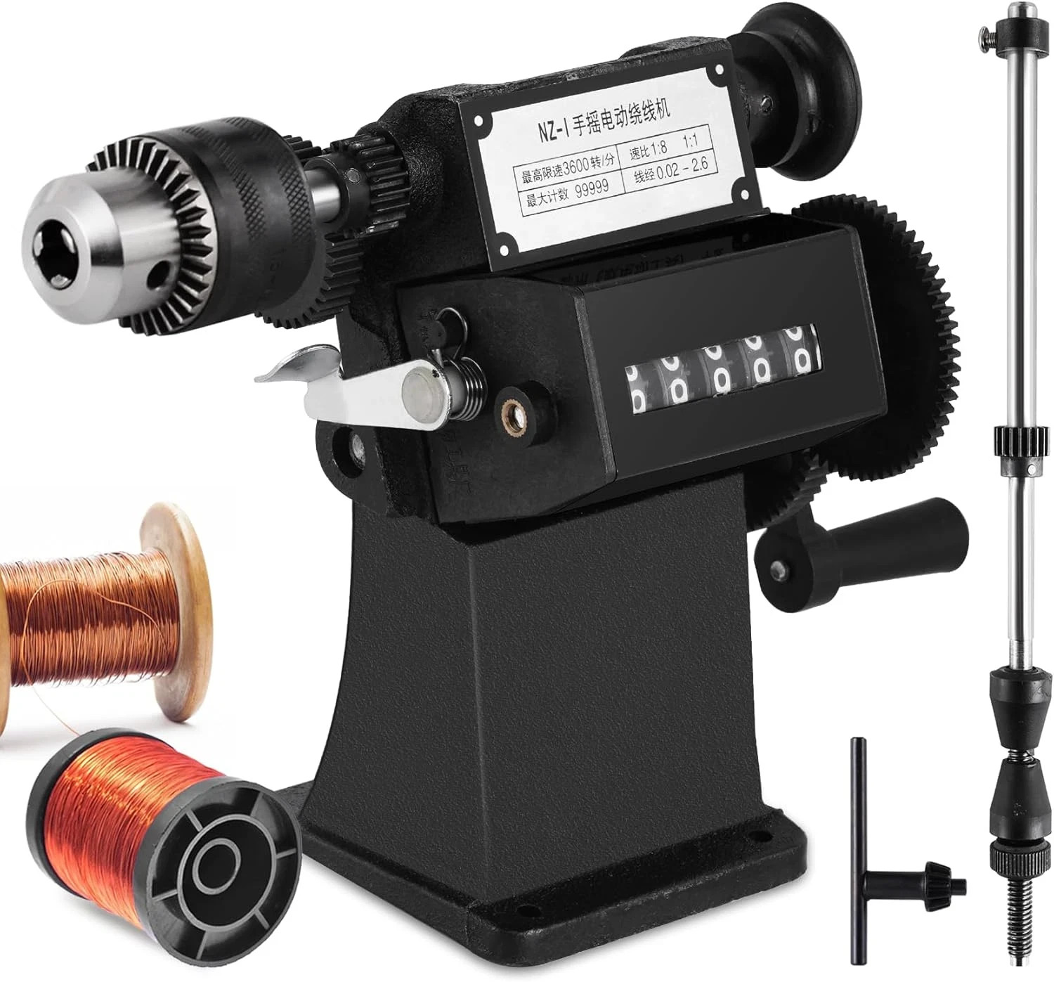 Manual Coil Winding Machine 1/16″- 1/2″ Hand Coil Winder with Counter for Spiral