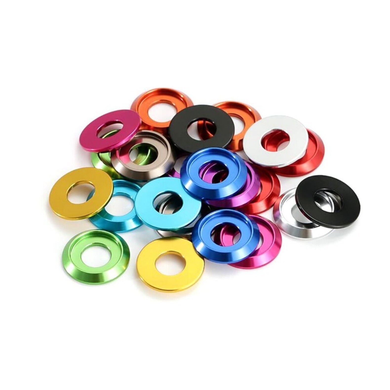 M2-M8 Anodized Aluminum Alloy Washers for Button Pan Head Bolt Gasket Colorful