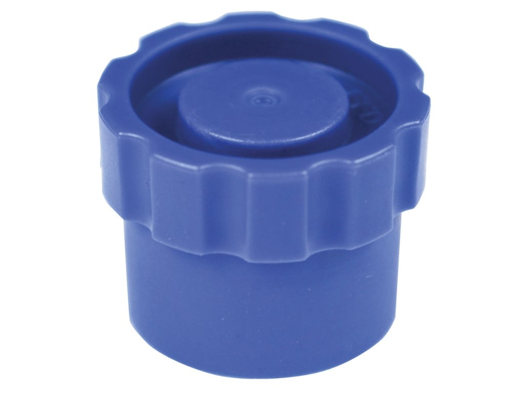Nordson EFD 7012198 Syringe Barrel Tip Caps, Blue, 50/Pkg, Optimum Series