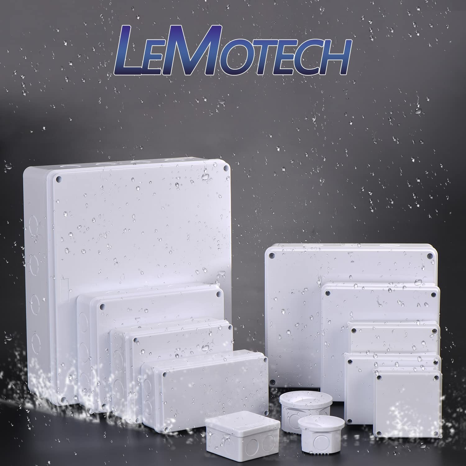 Water Resistant Dustproof ABS Plastic Junction Box Electrical Enclosure White