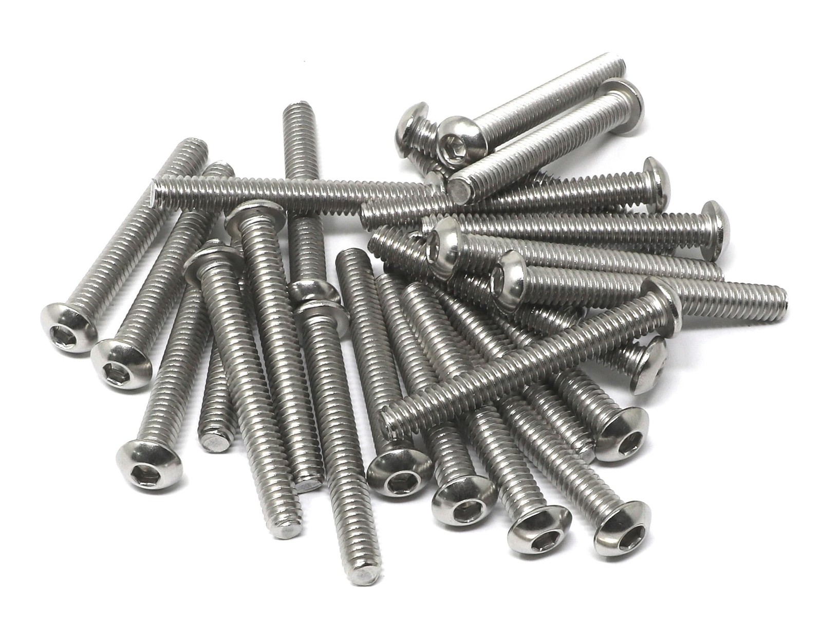 iexcell 25 Pcs 1/420 x 2 Stainless Steel 304 Hex Socket Button Head Cap Screw…