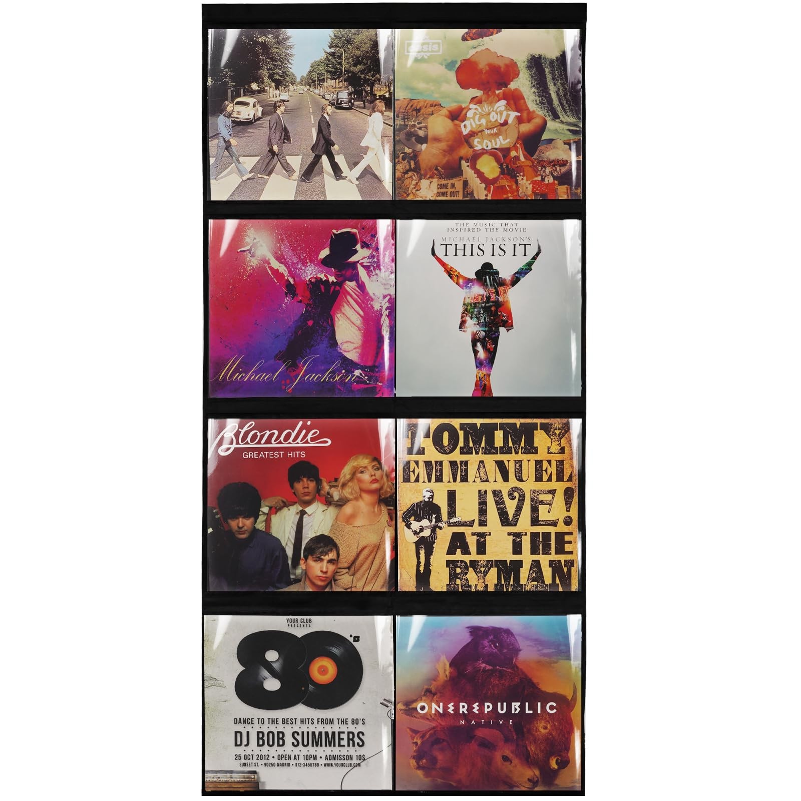 Vinyl Record Display Wall Mount Album Storage for 12 Inch Frame Display With …