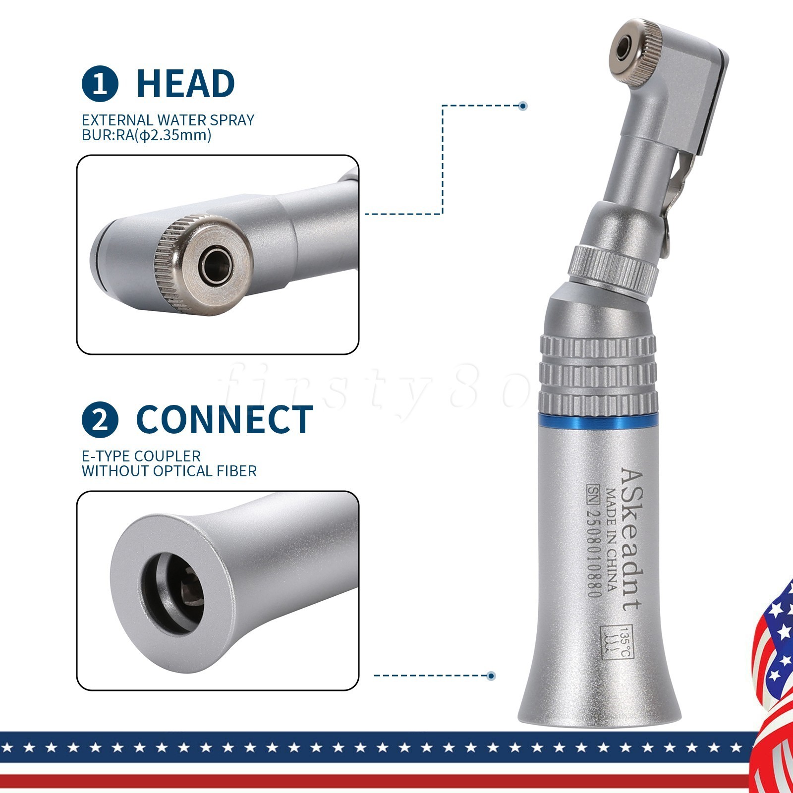 NSK Style Dental Slow Low Speed Contra Angle Handpiece Latch E-Type EX203C