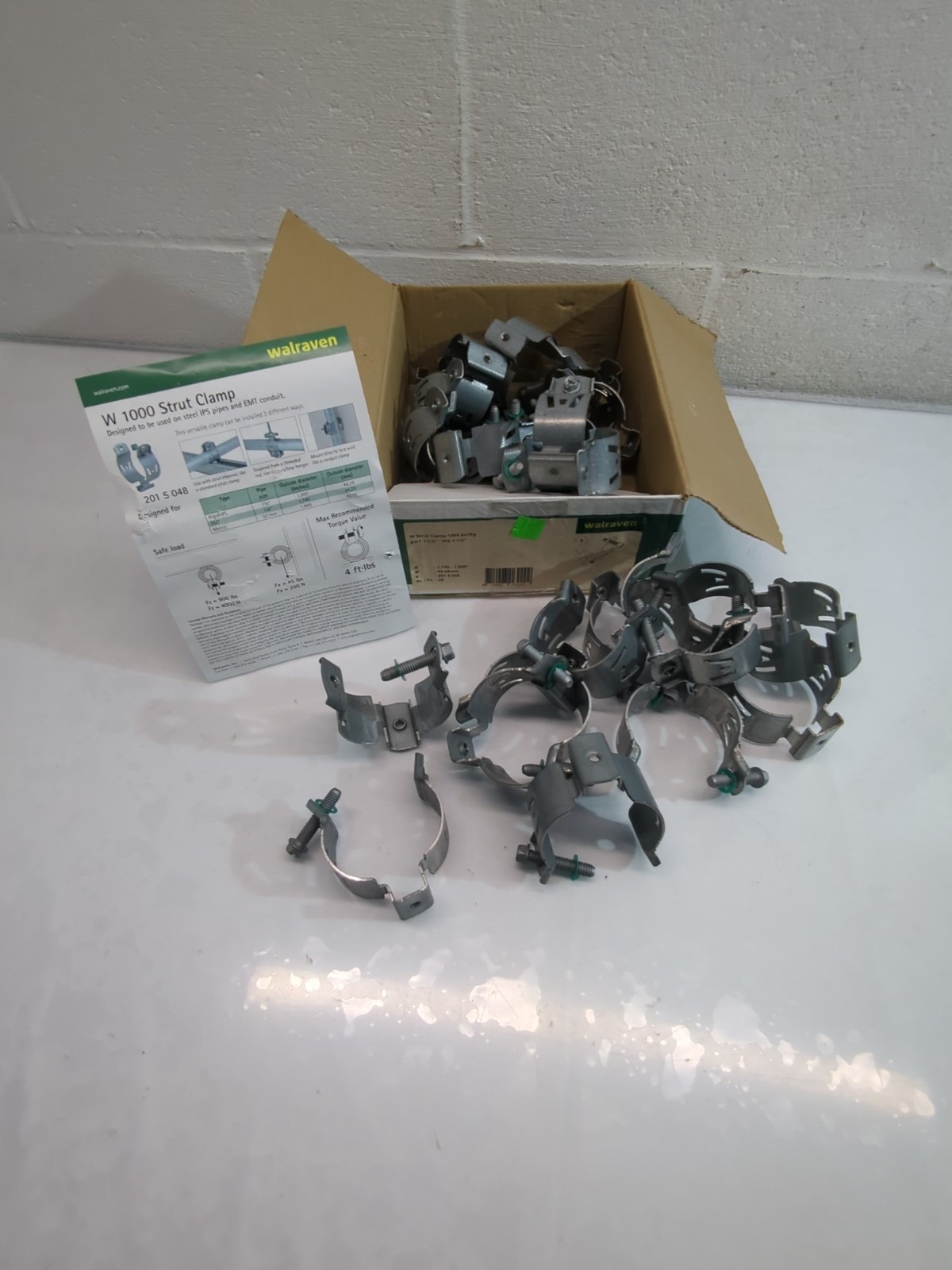 CONDUIT HANGER 1 1/2″ STRUT CLAMP WALRAVEN W 1000 IPS PIPE AND EMT 25 IN LOT
