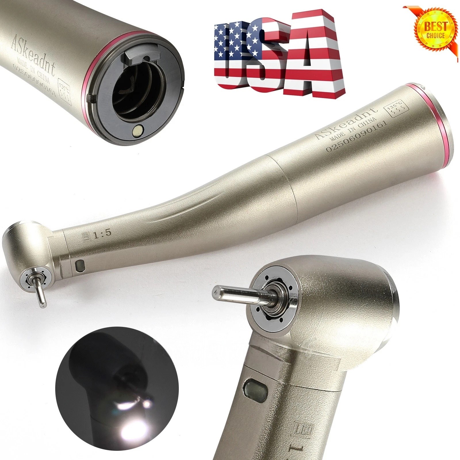 KAVO Style Dental Fiber Optic High Speed Turbine Handpiece LED E-generator 4Hole