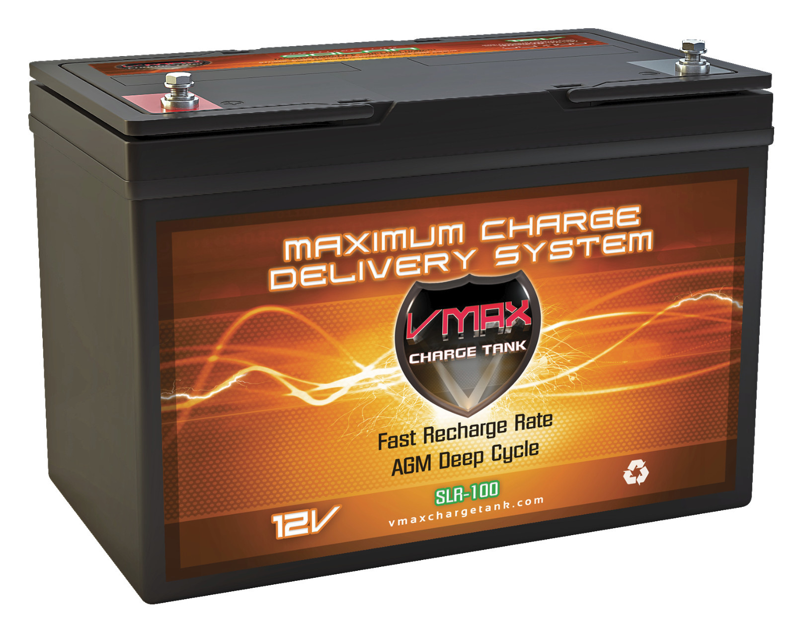 VMAX SLR100 12V 100Ah Solar AGM Deep Cycle SLA Battery for SUNFORCE Solar Panels