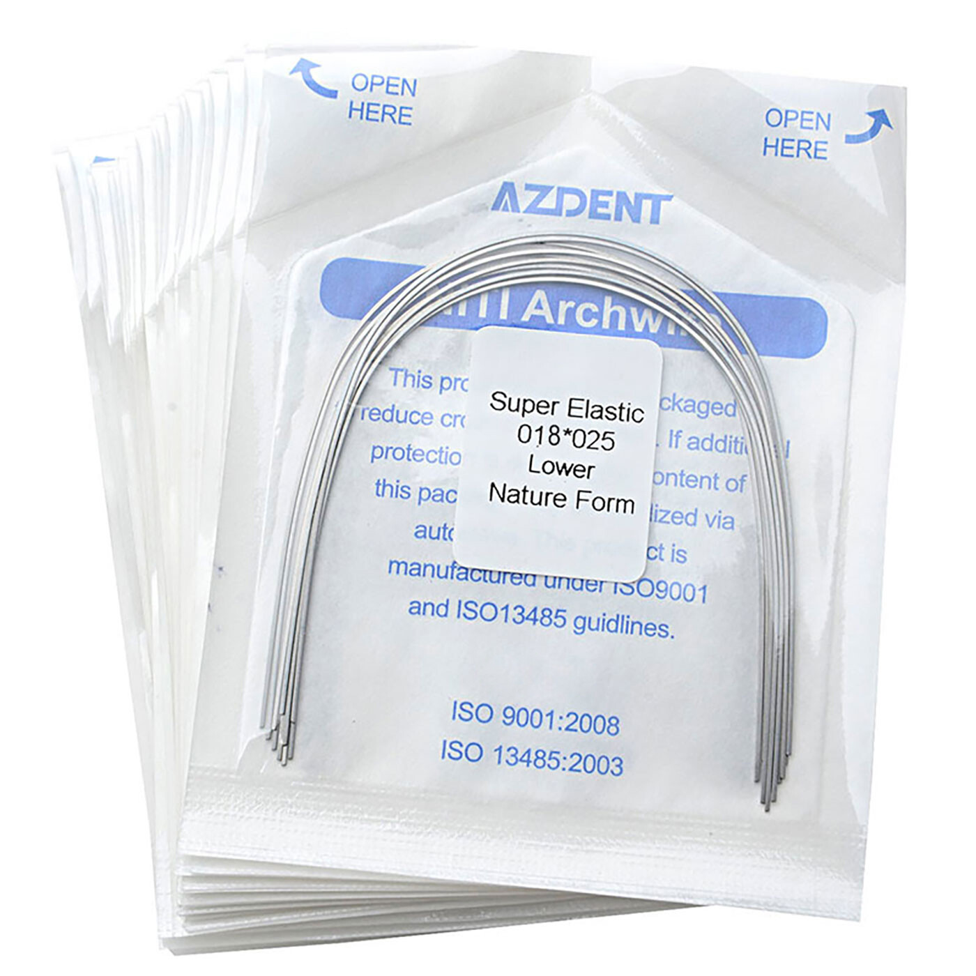 AZDENT Dental Orthodontic Super Elastic Niti Rectangular Arch Wire Ovoid/Nature