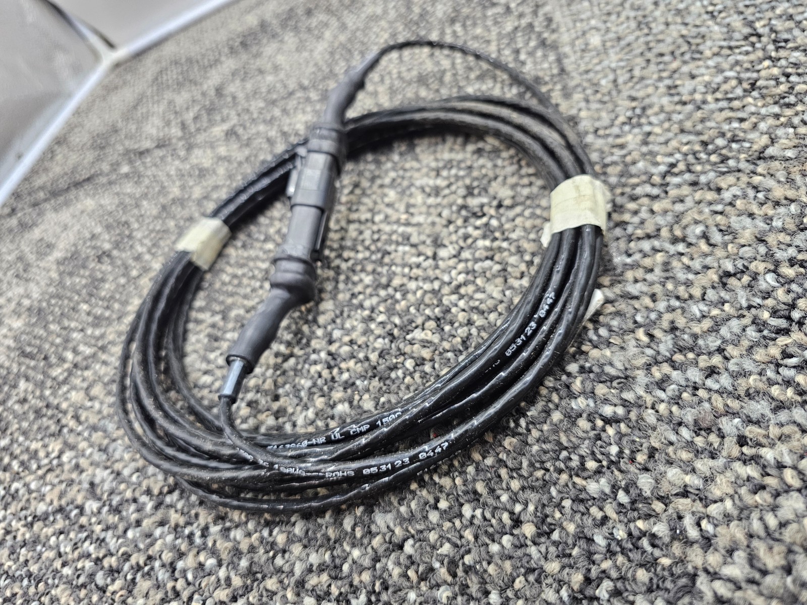 E163860-NR UL CMP 150C 3C 18AWG Black Electronic Cable with Sensor 5 Feet