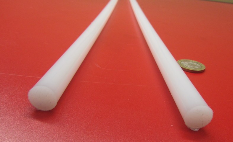 Hdpe White Round Rod 1/2″ Diameter x 36″ Long, 2 Pcs, 6 Ft Total