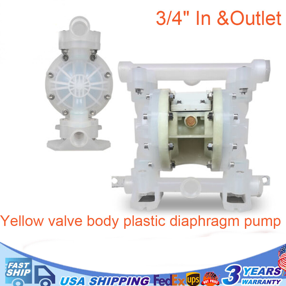 Industrial Plastic Double Diaphragm Oil Pump Air-operated Liquids Transfer Pump