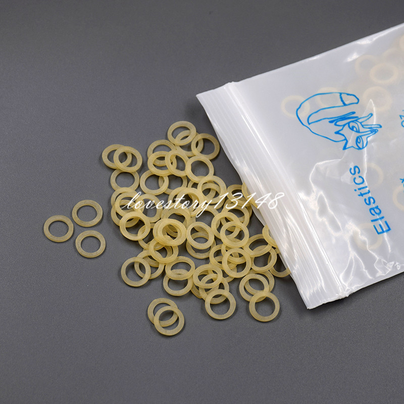 1Pack/100Pcs Dental Orthodontics Elastic Rubber Band Latex Braces 1/4″ 5.0Oz Fox