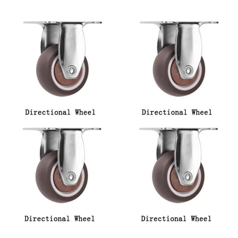4PCS Swivel Caster Wheels Heavy Duty Furniture Castors with Brake Silent Roll