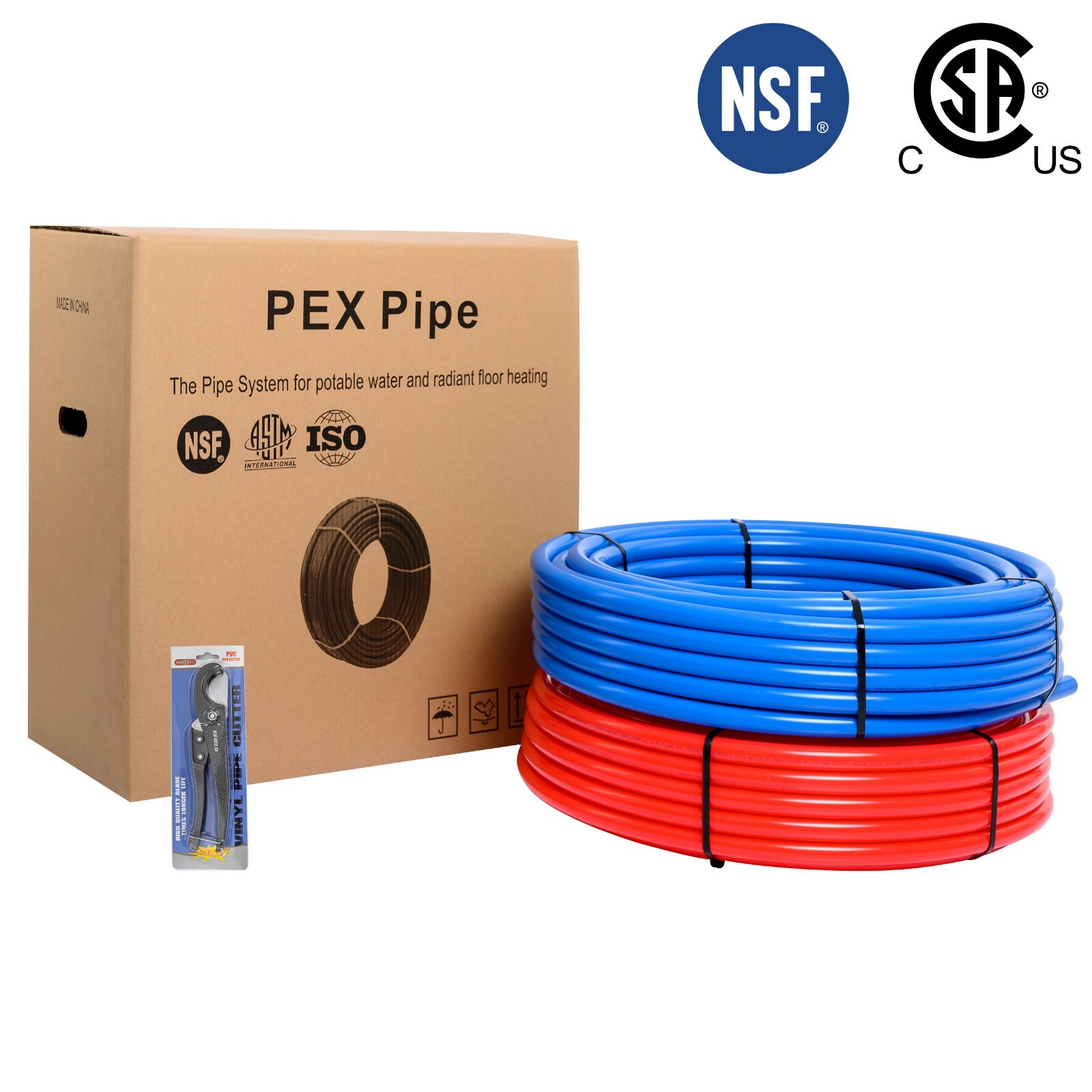 EFIELD 2 Rolls 3/4″ Pex Pipe/Tubing 2X300ft (600ft) Red and Blue)NSF