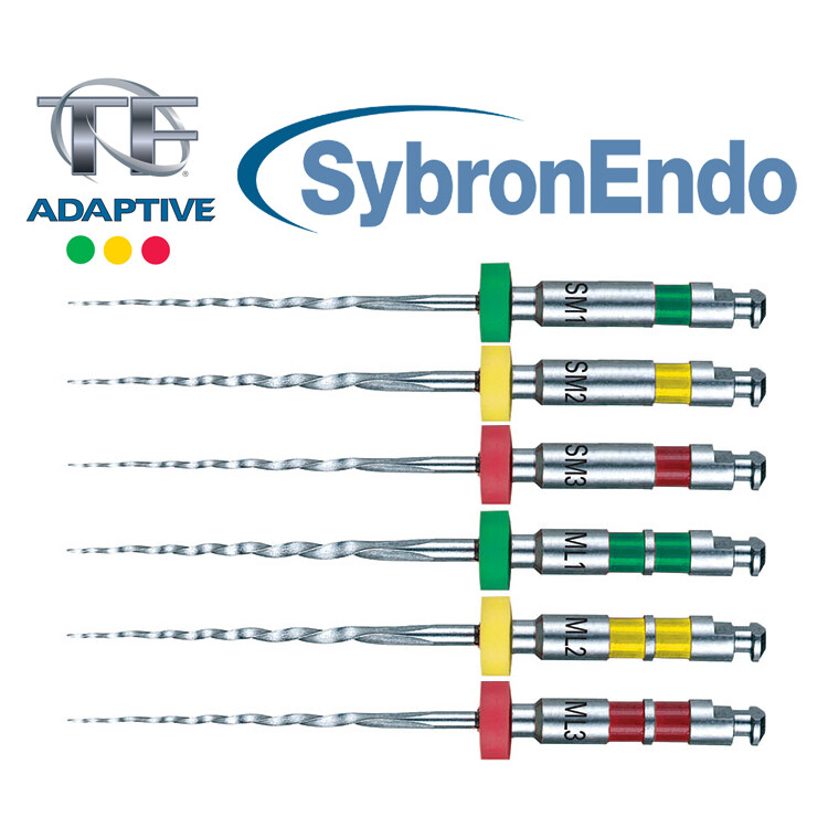 TF ADAPTIVE rotary files by different variations (Pack of 4 or 6) KERR SYBRONEND
