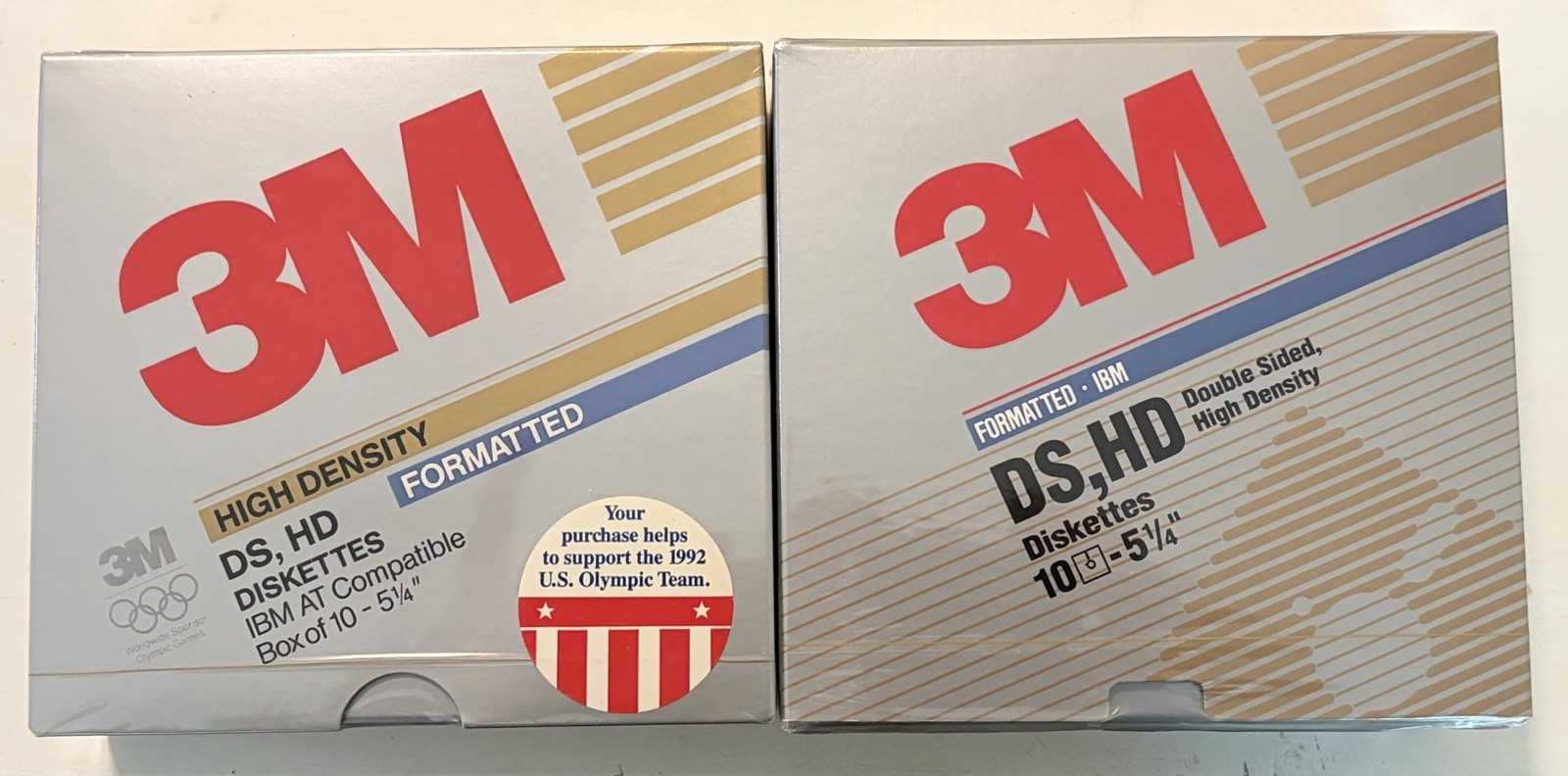 Vintage 3M DS DD 5.25″ Diskettes 10 Pack! TWO PACKAGES NEW SEALED!