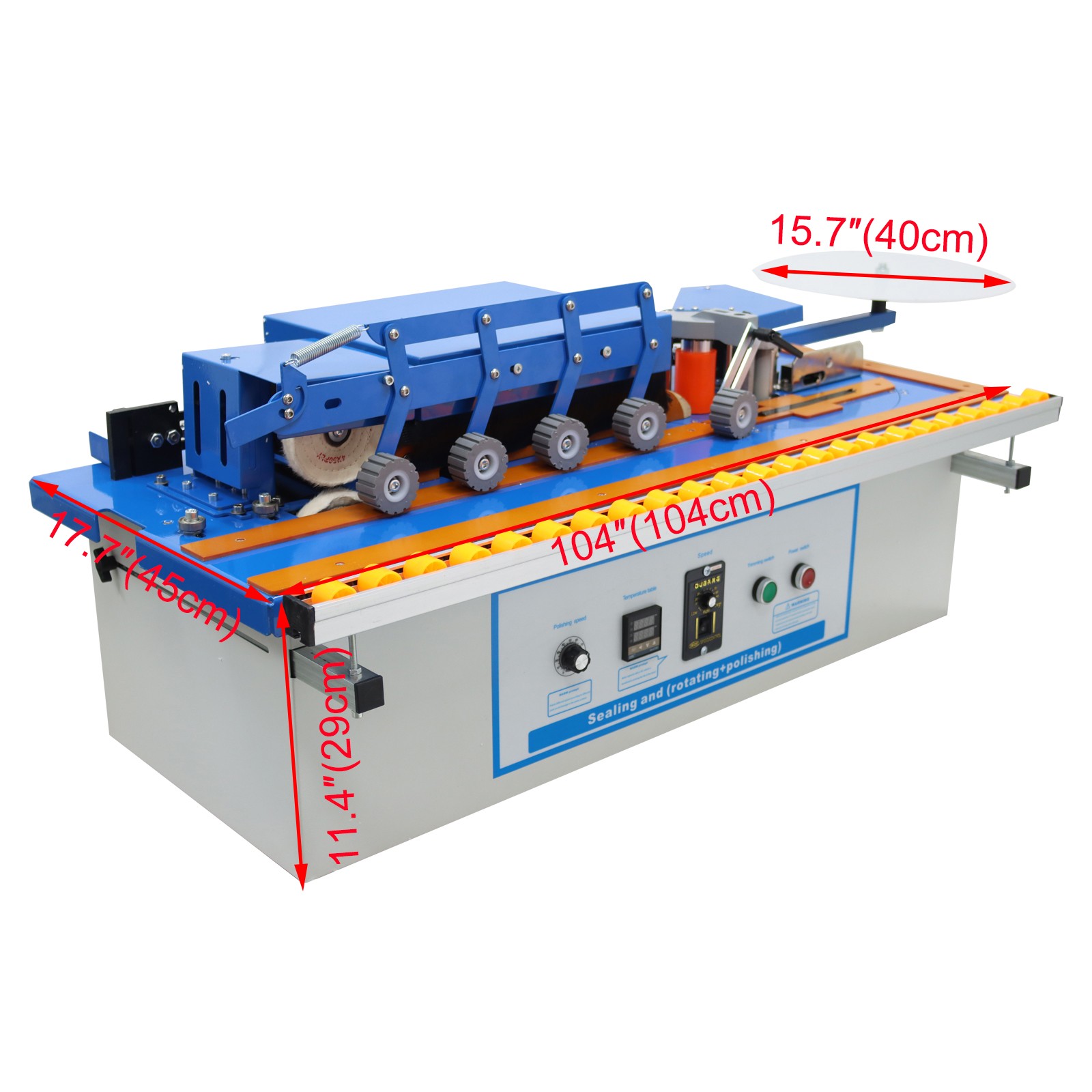 110V Automatic Edge Banding Machine Edge Bander Curved Sealing Trimming Machine