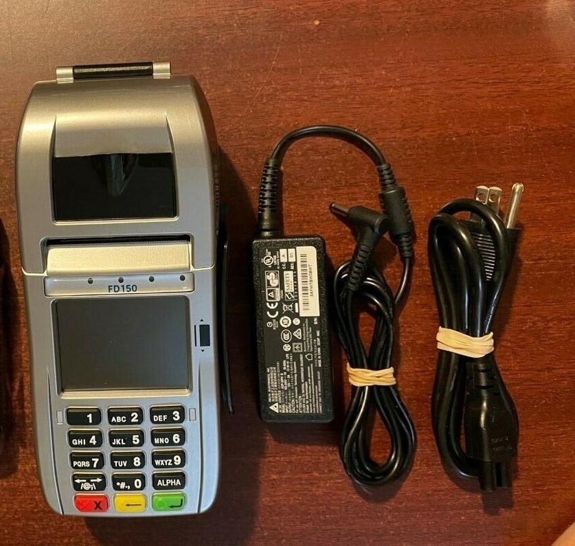 First Data FD150 EMV Credit Card Machine w/ Wells #350 Encryption Key