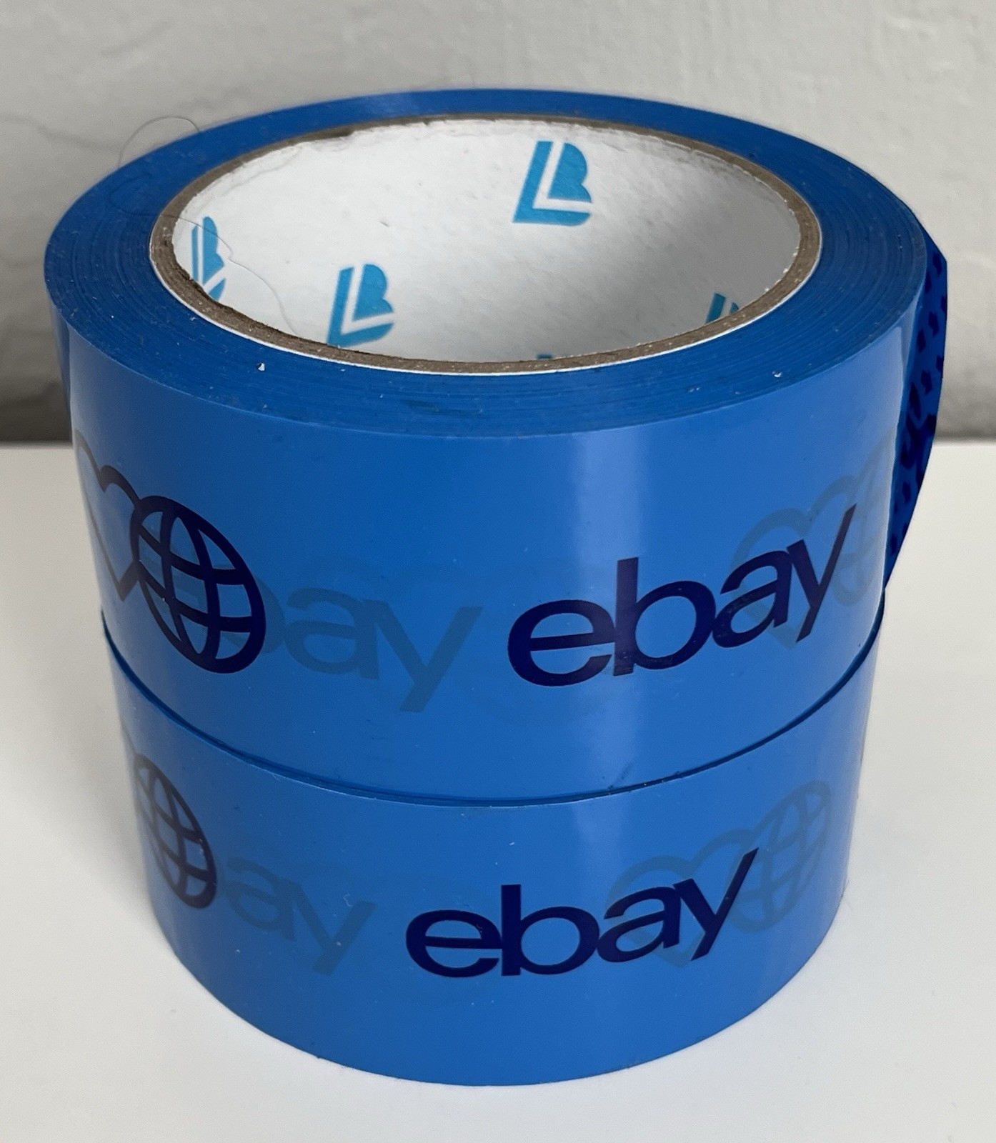 2 Rolls Official eBay Brand Logo Blue Packing Packaging Tape Shipping 2″ X 75