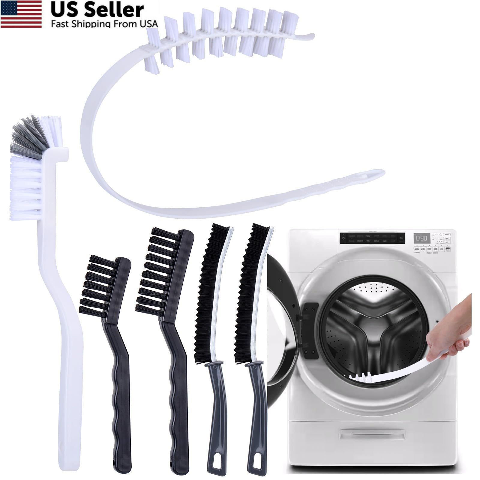 Palksky Washing Machine Cleaning Brush Set, Front Load Washer White