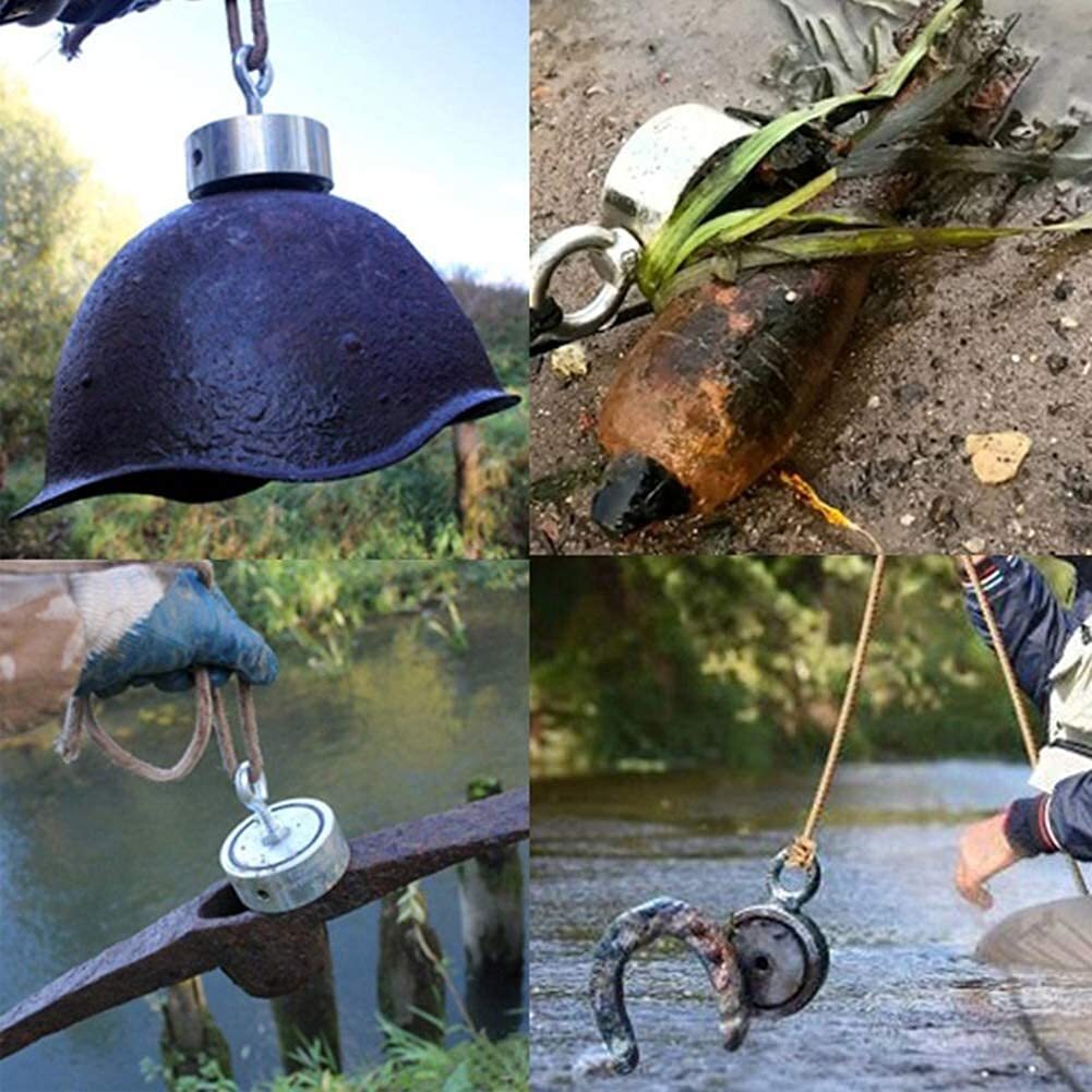 1300 lbs Magnet Fishing Kit AnglerMag Double Sided Magnetic Fishing Kit