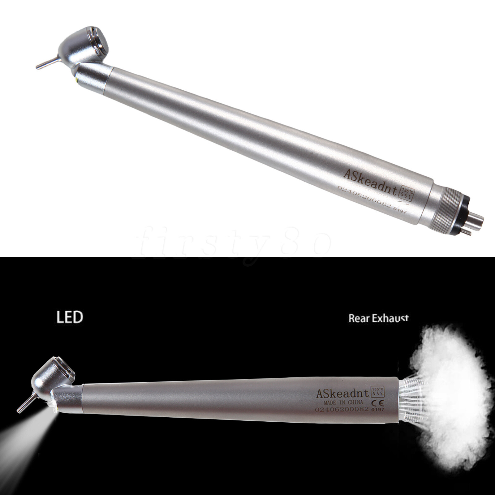 Dental 45° Degree LED Surgical High Speed Handpiece Turbine 4Hole NSK Style