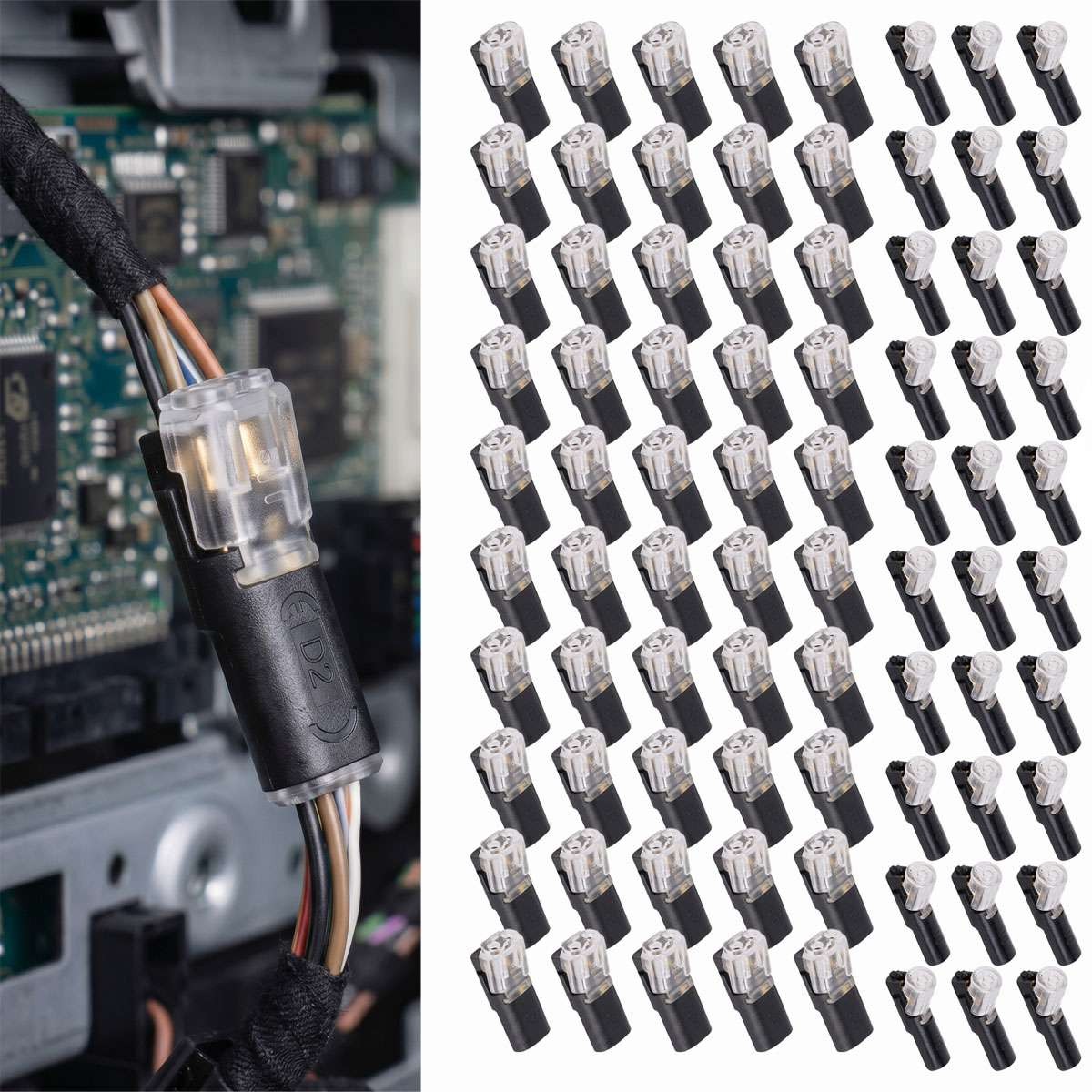 80 PCS Plug-In Quick Wire Connectors, Reusable Clamp Terminal Blocks for Cables