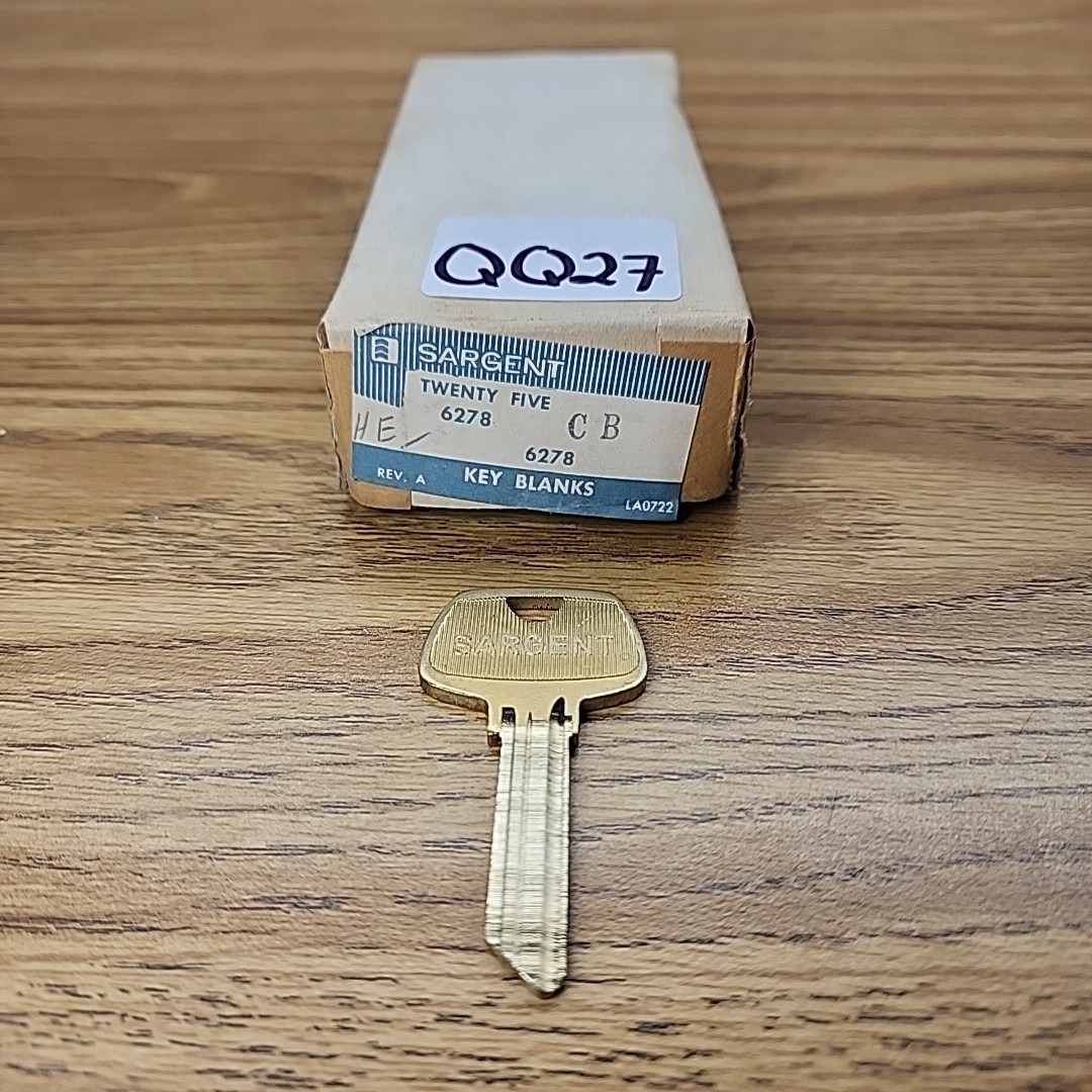 Sargent 6278 CB Key Blanks CB Keyway Nickel Silver 6 Pin NOS 18ct