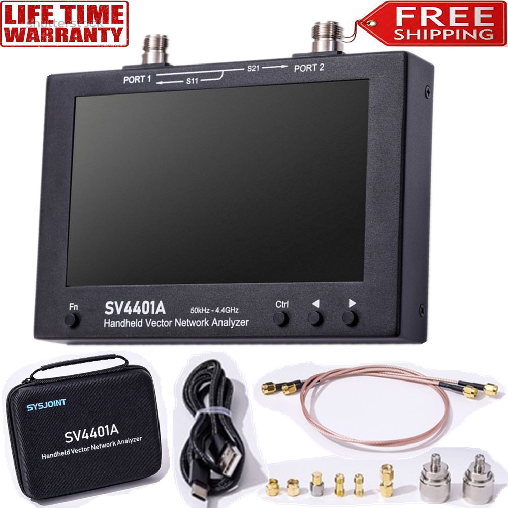 SV4401A 50KHz-4.4GHz Handheld Vector Network Analyzer Antenna Analyzer 7″ Screen