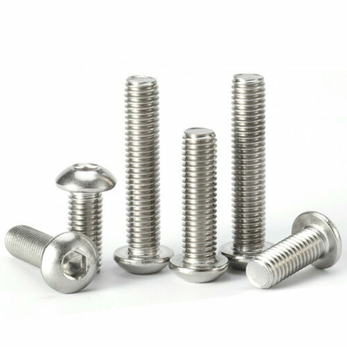 5mm / M5 x 0.8 – Stainless Steel BUTTON HEAD Socket Cap Screws ISO 7380 A2 18-8