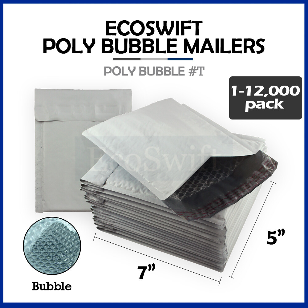 1-12000 #T 5×6 “EcoSwift” Poly Bubble Mailers Padded Shipping Envelopes 5″ x 6″