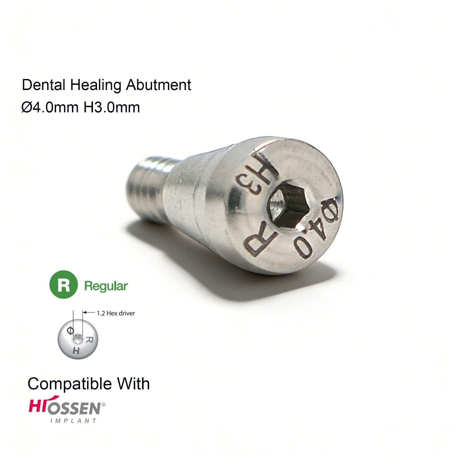 US Dental Healing Abutment Cap Mini Regular Platform Fits Ostem Hiossen Implant