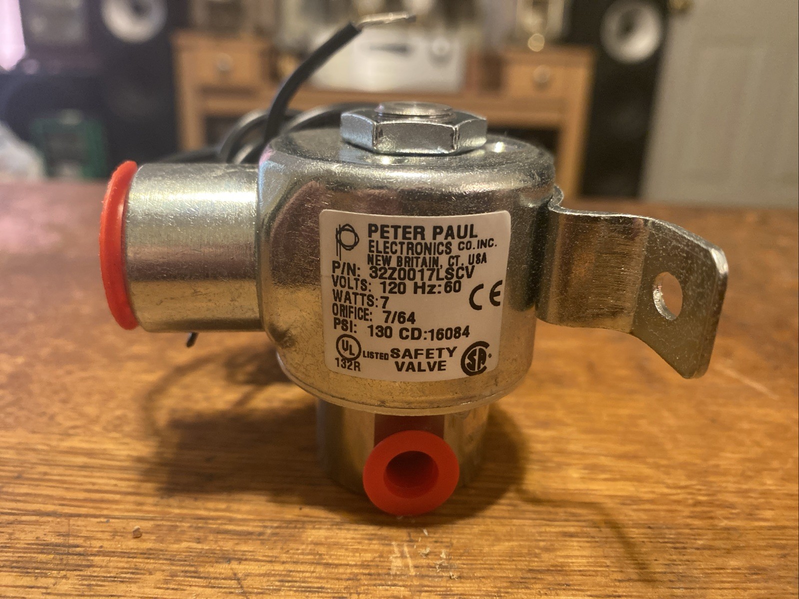 Peter Paul Safety Valve 32Z0017LSCV. 32Z00. 120v. 7/64 Orifice