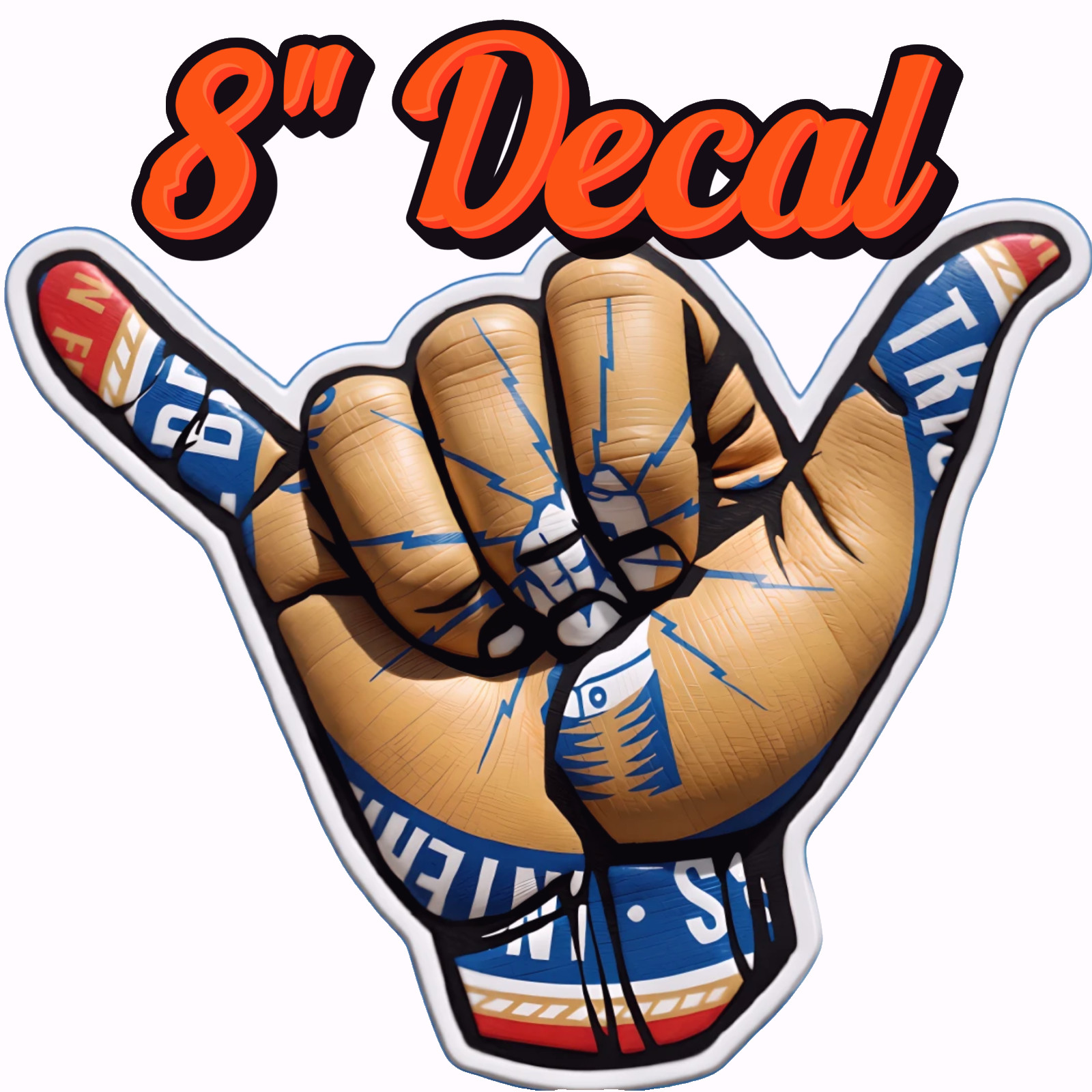IBEW ⚡ Wireman ⚡ Union ⚡ 💥8″ Hang Loose Hand💥 💥ONE OF A KIND DECAL💥