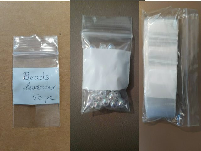 1.5″ x 2″ Clear with White Block Poly Ziplock Bag – 100 pc