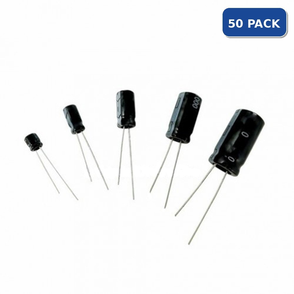 50 x 47uF Aluminum Electrolytic Capacitor Radial Lead Cap 50 v 47 uf 20% 50V