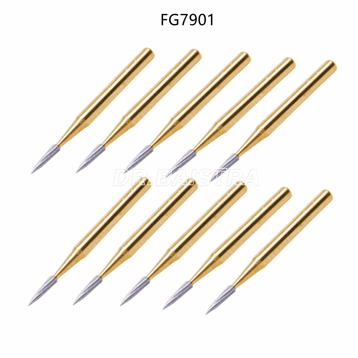 Dental Tungsten Carbide Gold Burs Trimming & Finishing & Polishing Flame FG7901